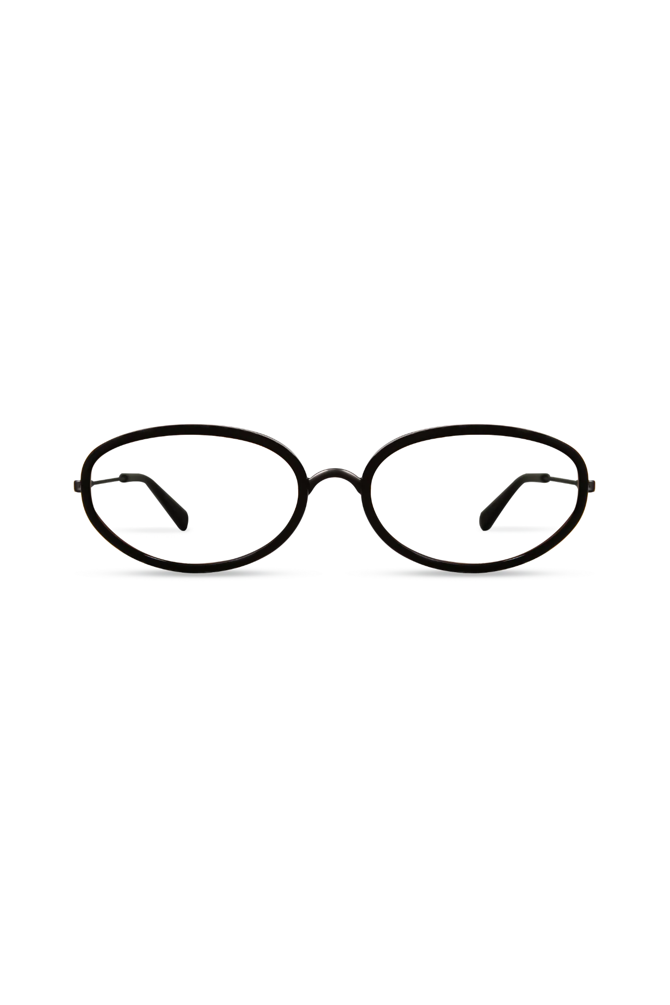 Solis Black Frame Glasses - Black + Light Brown Lens