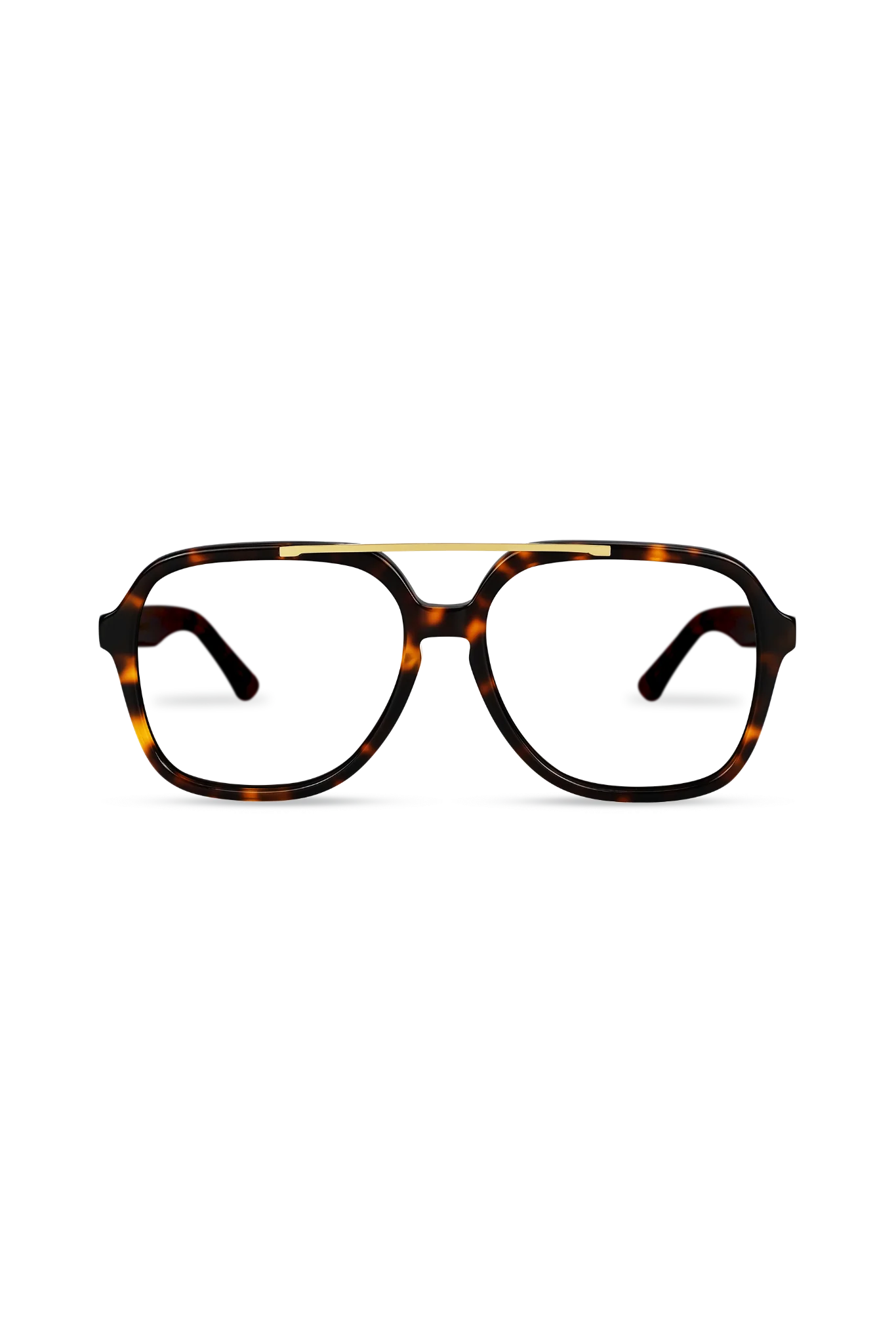 Vista Brown Tortoise Aviator Eyeglasses with Grey Lenses — Montures de lunettes