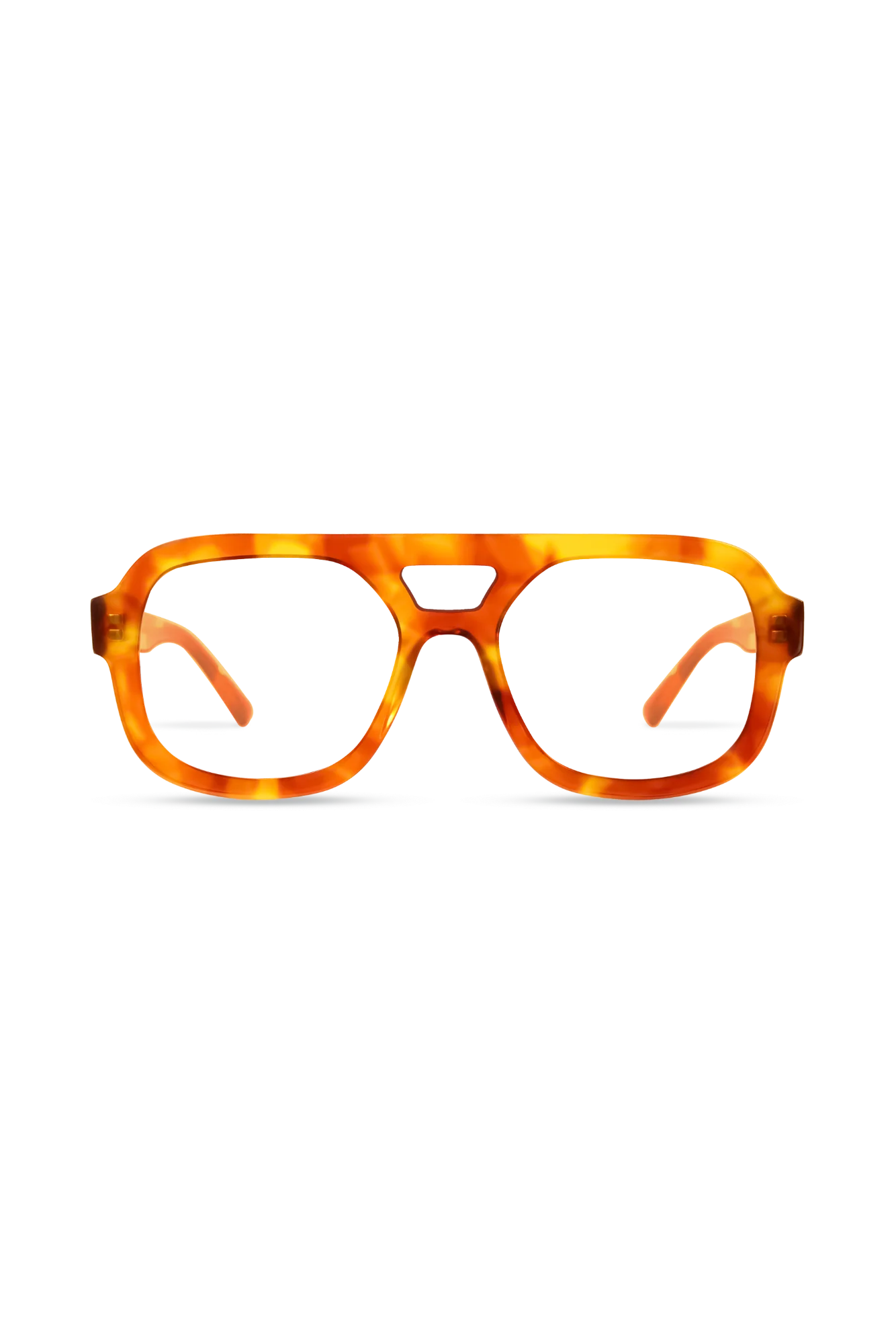 Flare Havana Aviator Eyeglasses — Montures de lunettes