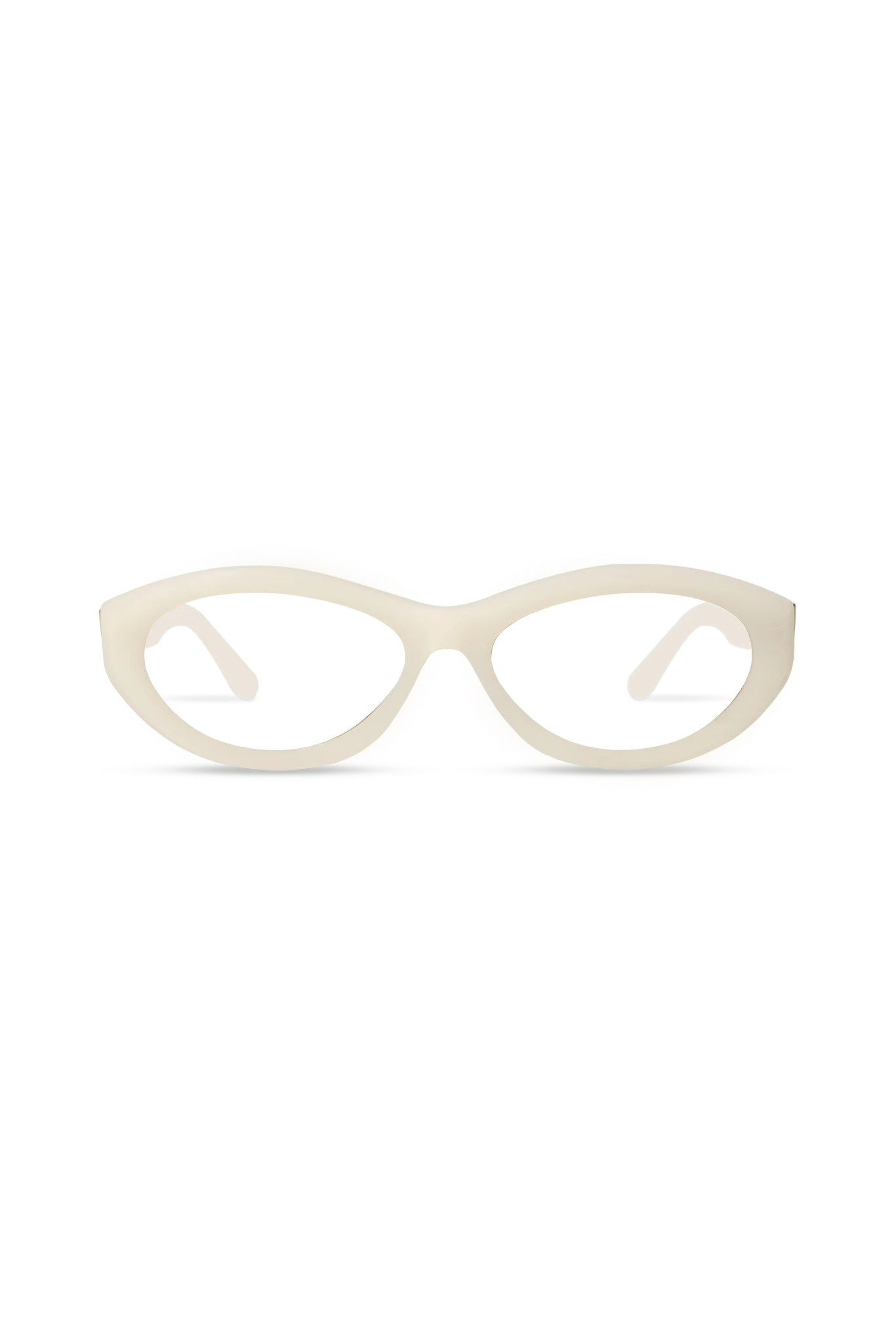 Audra Milky White Oval Eyeglasses — Montures de lunettes