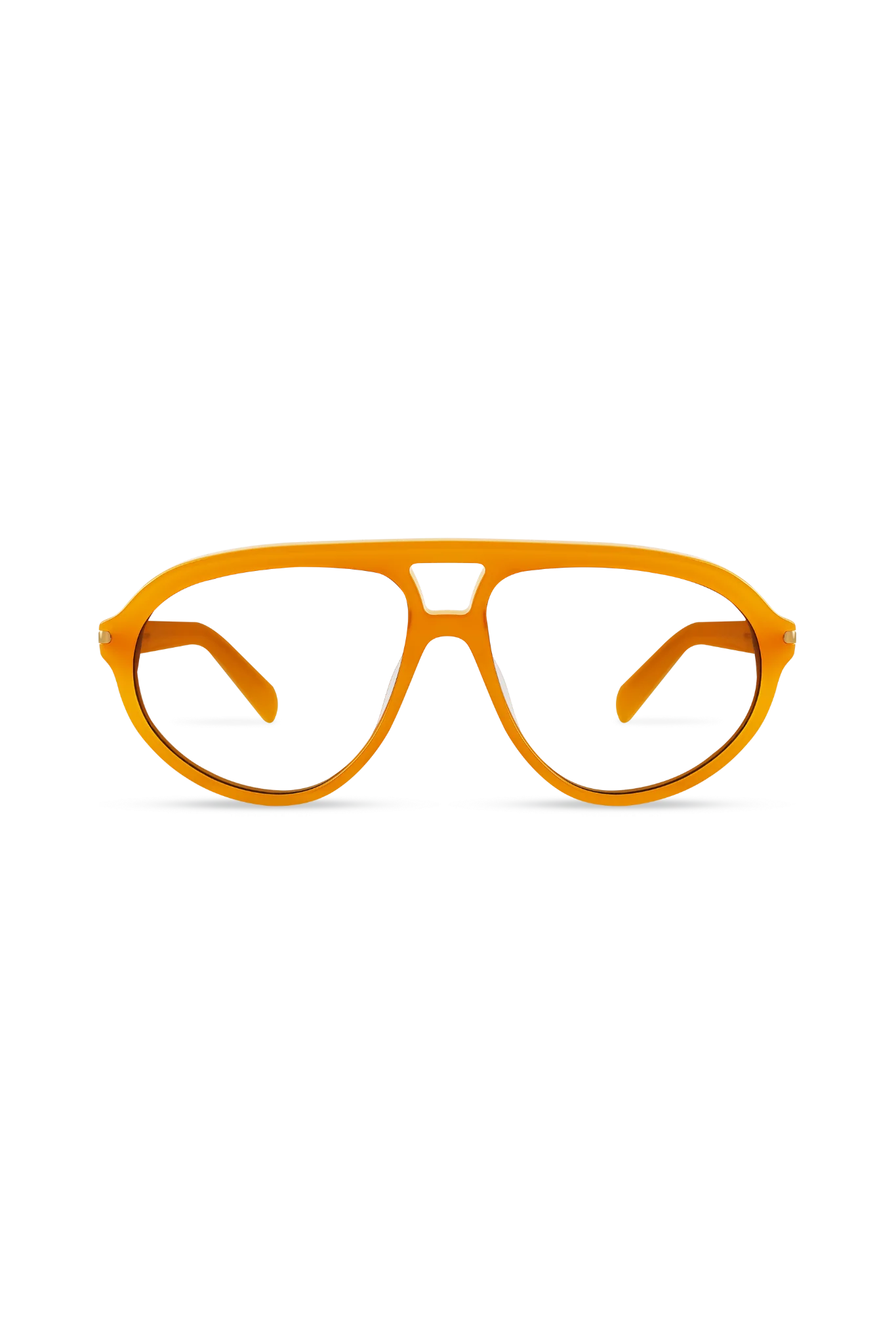 Eclipz Golden Orange Frame Glasses - Golden Orange