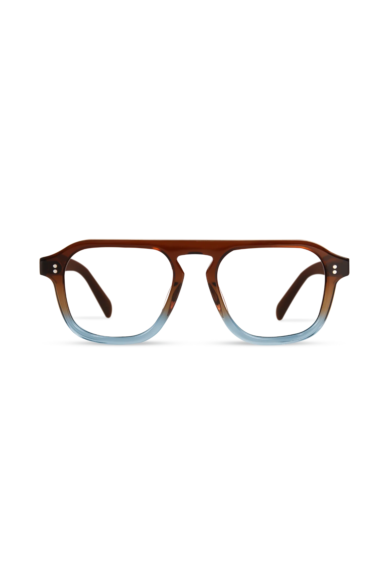 Cameo Brown Grey Gradient Aviator Eyeglasses — Eyeglass Frames
