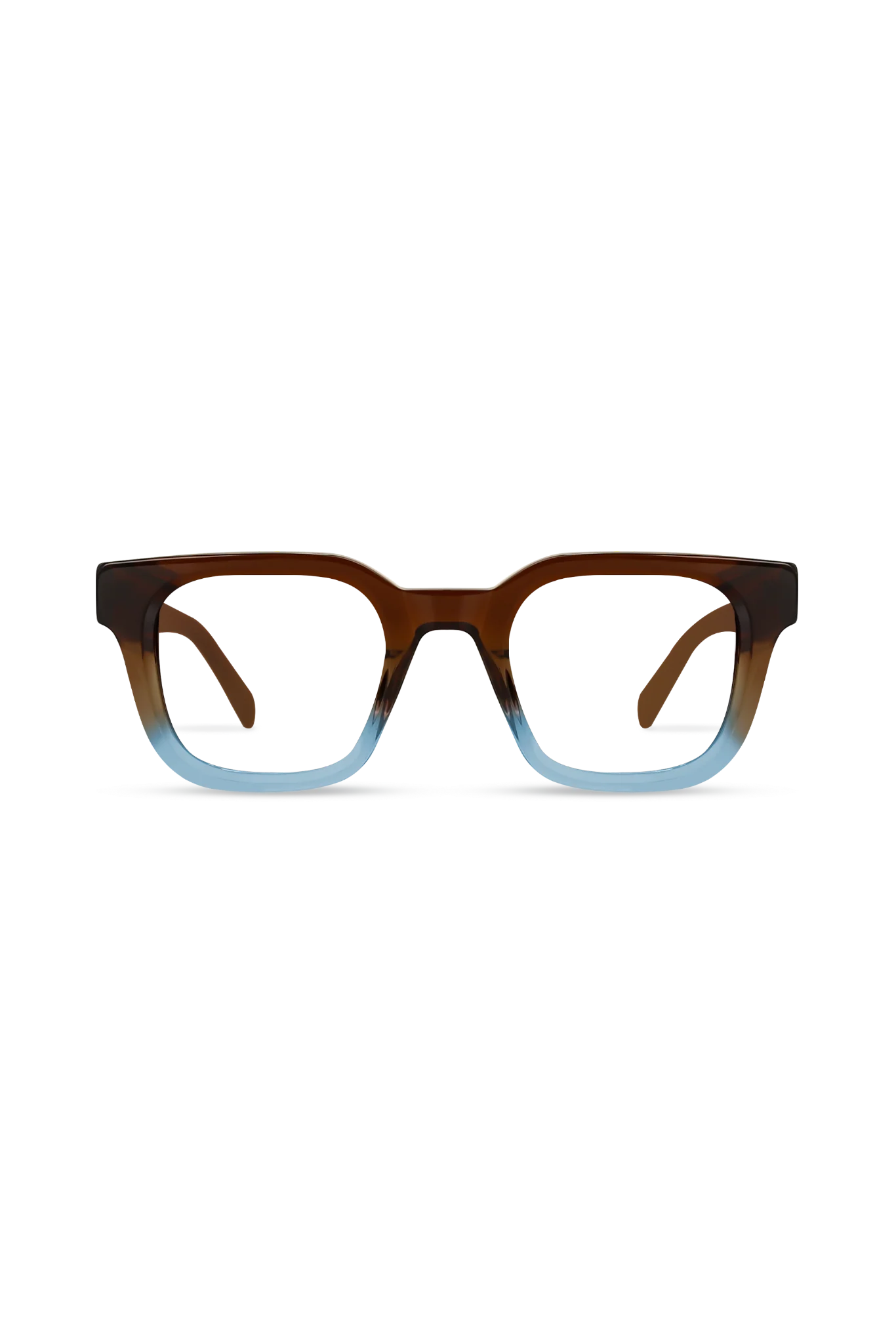 Marlo Brown Grey Gradient Square Eyeglasses — Eyeglass Frames
