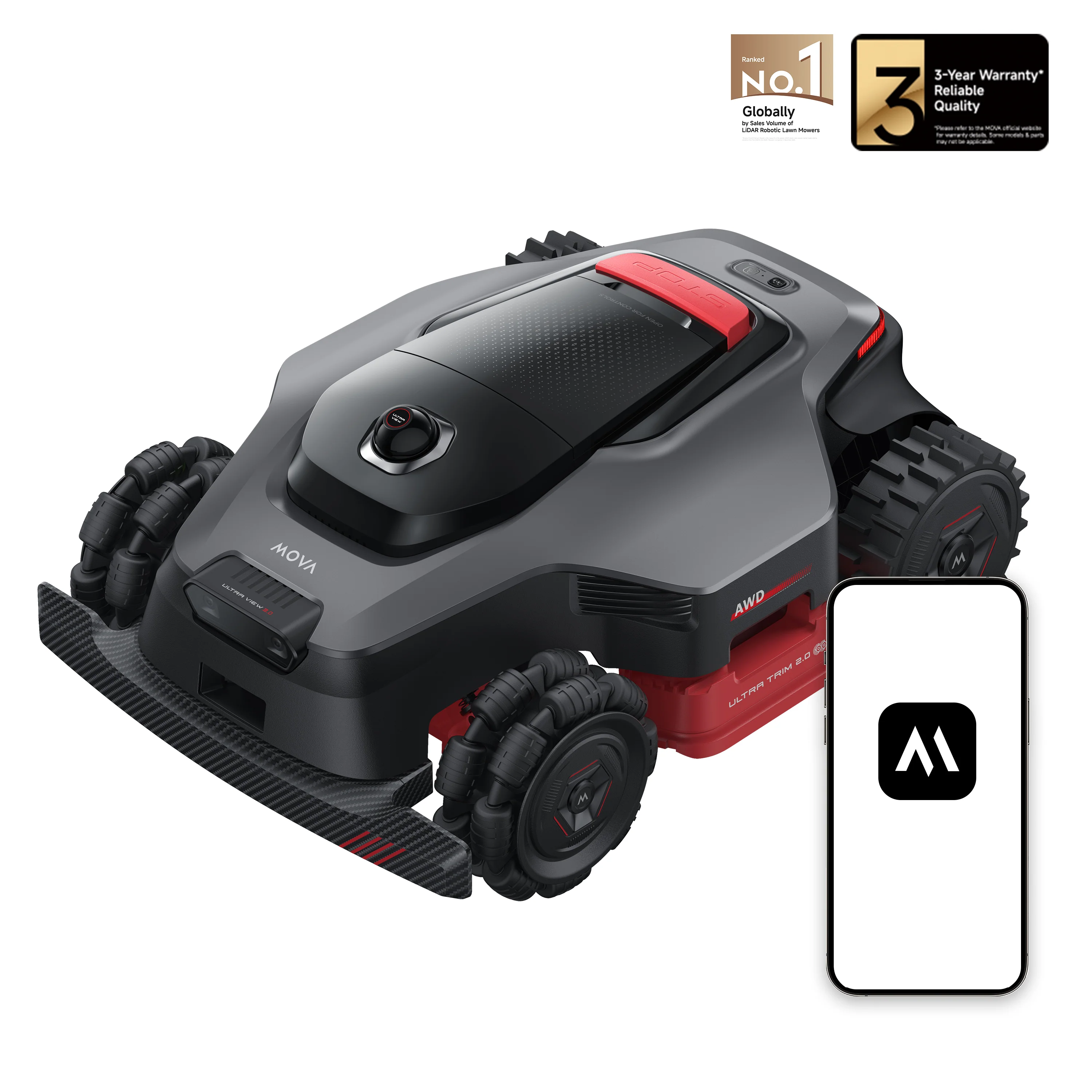 MOVA Lidax Ultra 3000 AWD Robotic Lawn Mower | 0.75 acre