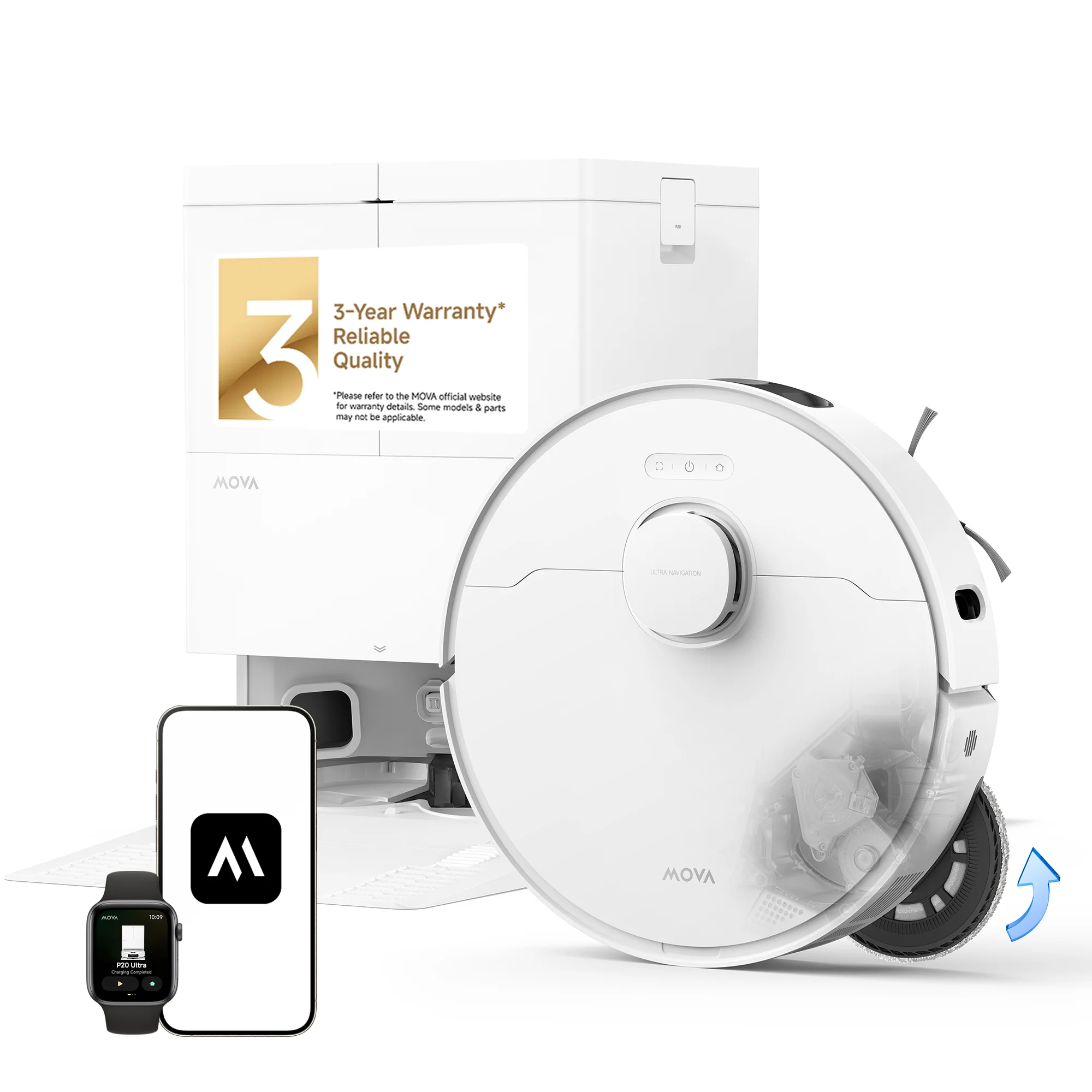 MOVA P20 Ultra Robot Vacuum - White