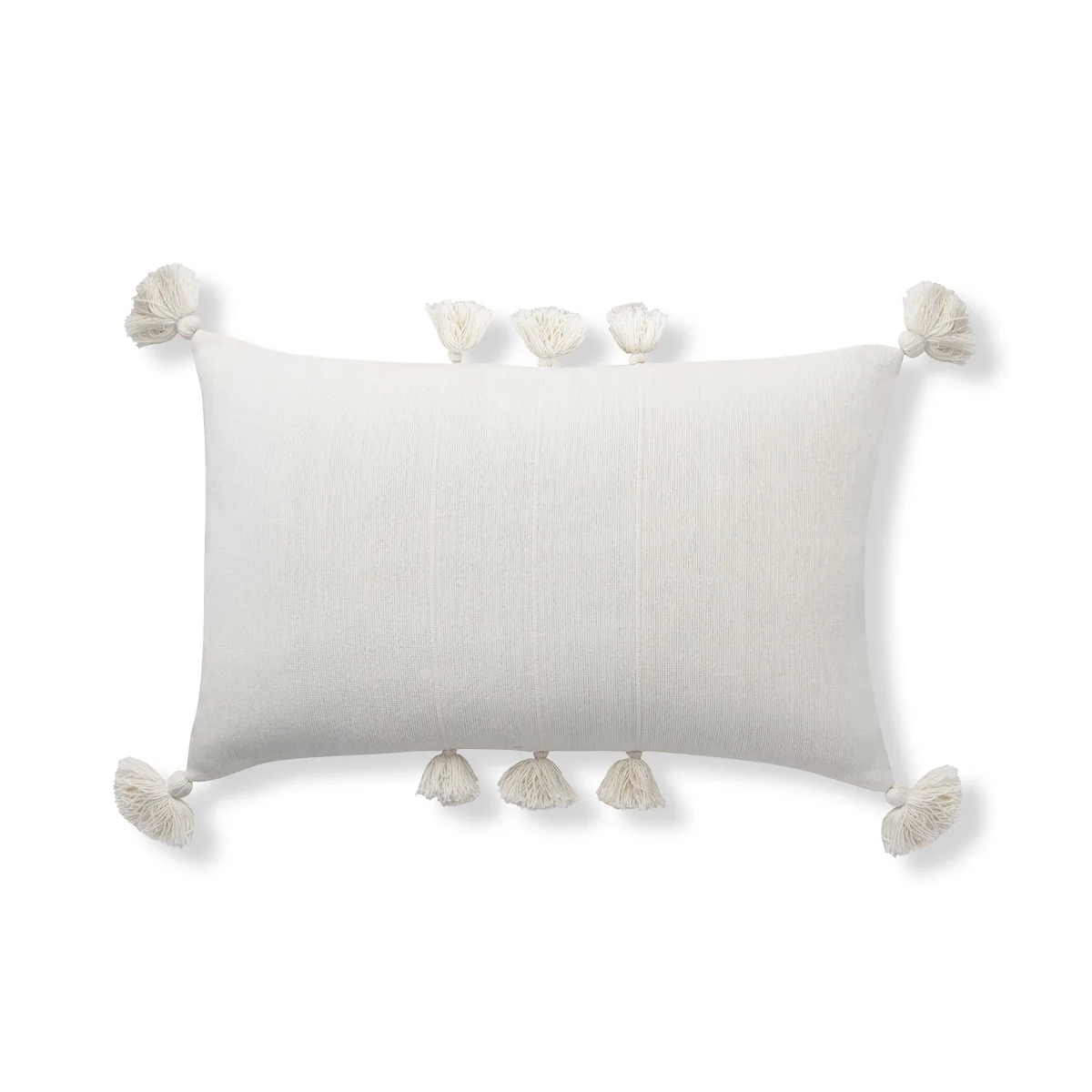 Minna Lumbar Pillow - 16" x 24" / White