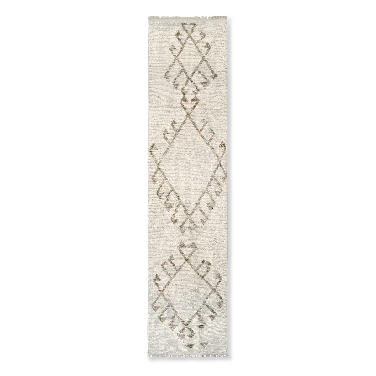 Goleta Vintage Hand Woven Rug - 2'4" x 10'1" in Ivory/Natural — Area Rugs