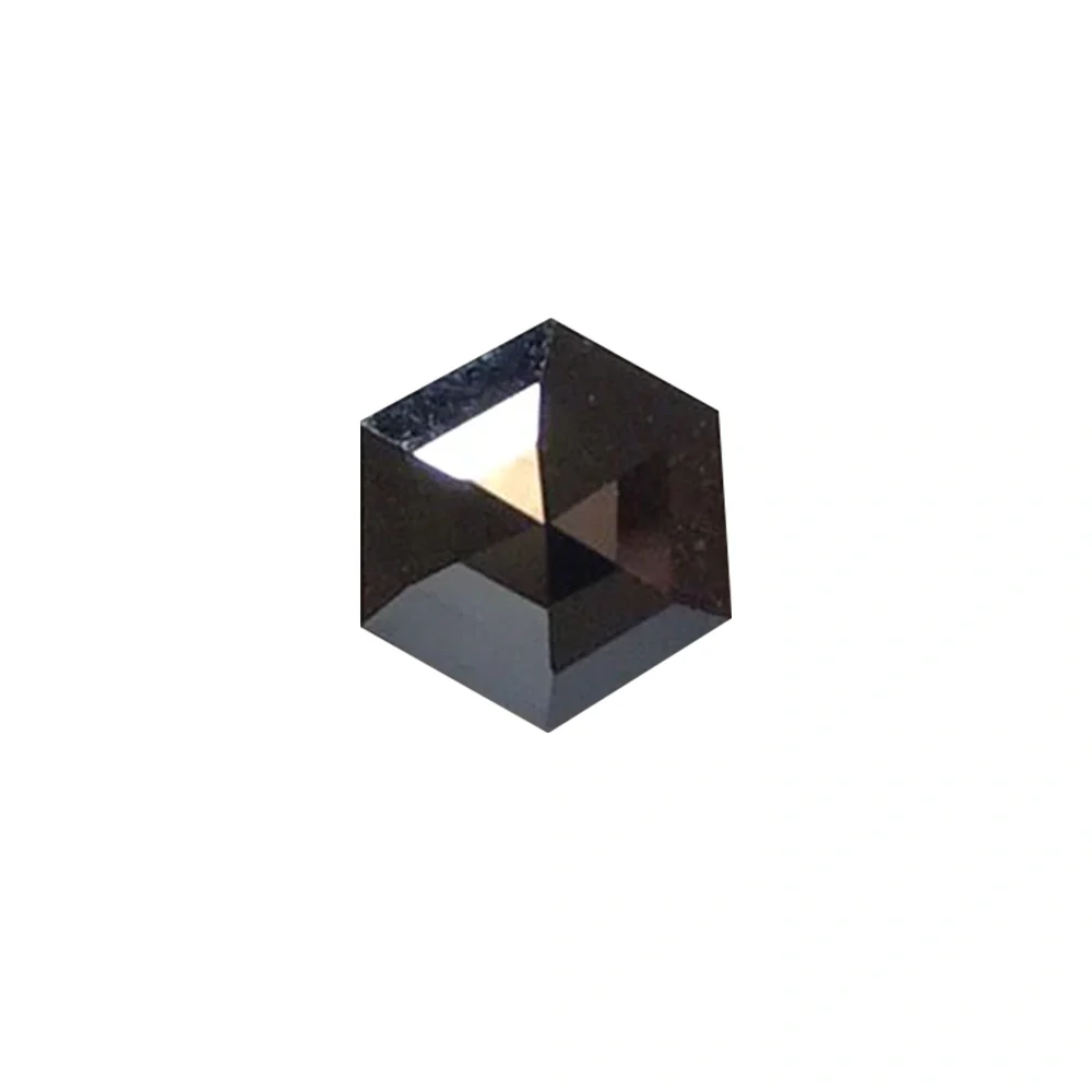 GemoneDiamonds 1 Ct à 3 Ct Forme Hexagonale Véritable Diamant Noir AA