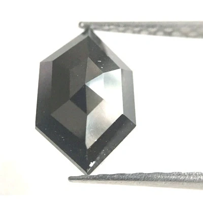 GemoneDiamonds Diamants noirs en vrac hexagonaux allongés de 1 à 3 carats AA — Pierres précieuses en vrac