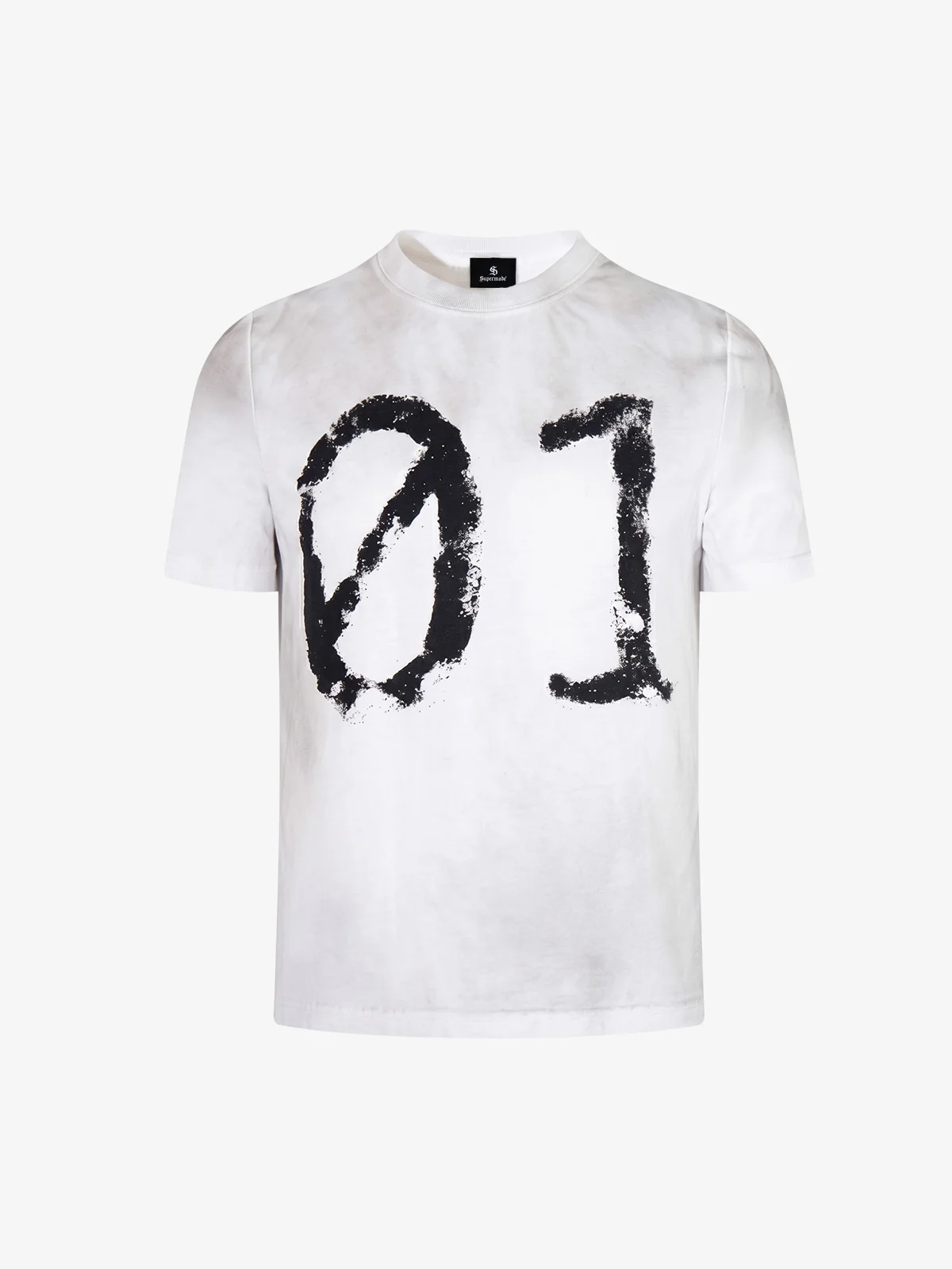 Washed Digital Graffiti T-Shirt - White / M