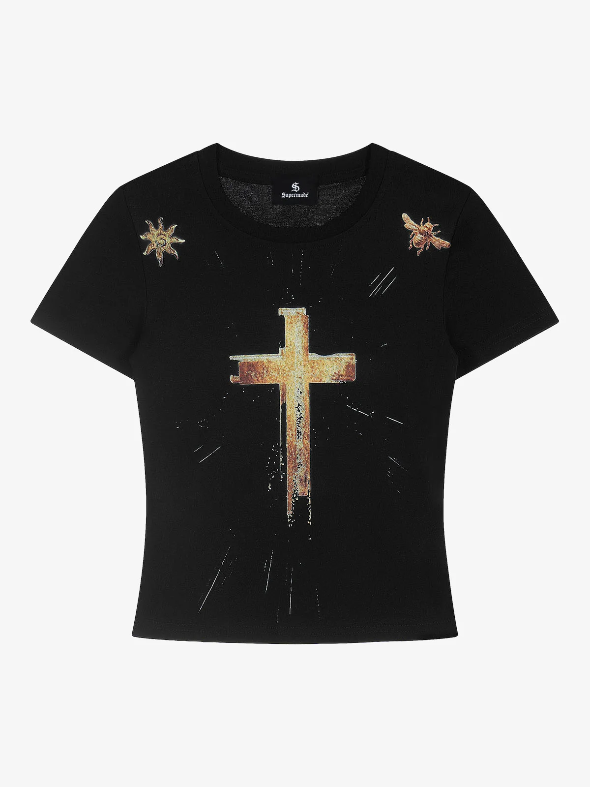 Cross Graphic Slim T-Shirt - Black / S