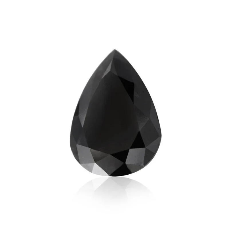 0.50 Ct Pear Cut Diamond Black Diamond Stone - AA / 0.5 — Loose Gemstones