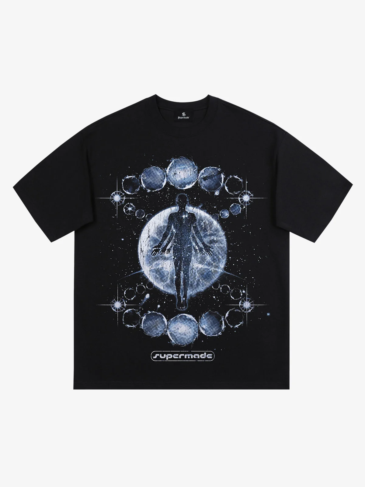 Starry Silhouette Graphic Tee - Black / M