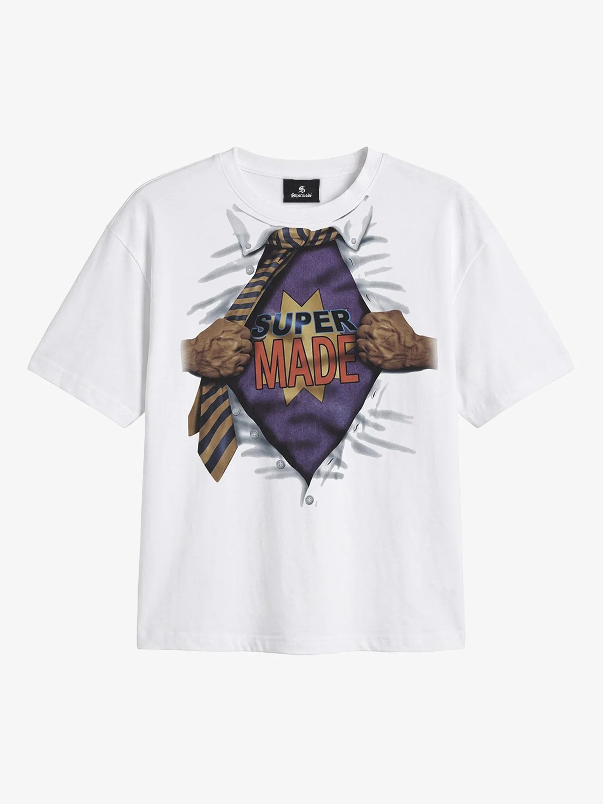 Superhero Logo Graphic Tee - Basic White / S