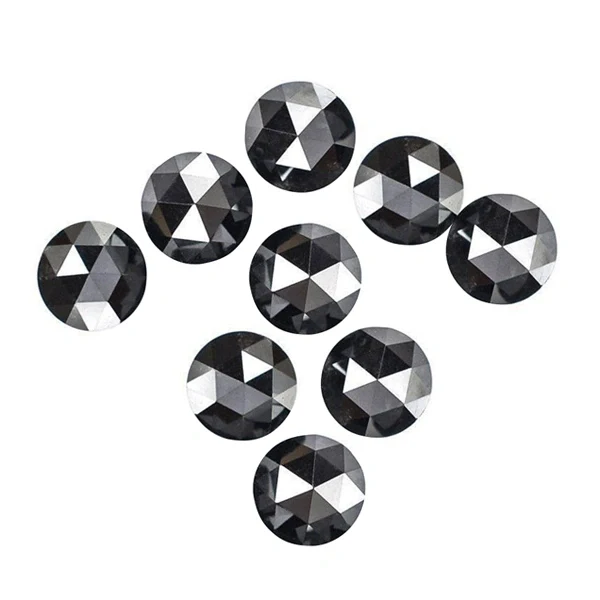 GemoneDiamonds 3-4 MM Diamants noirs naturels taille rose Lot AA 3.00-3.50 MM — Pierres précieuses en vrac