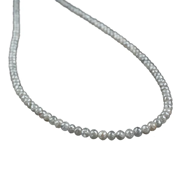 28 Inch Faceted Gray Diamond Faceted Beads - 2.00 to 3.00 MM — Jewelry Beads