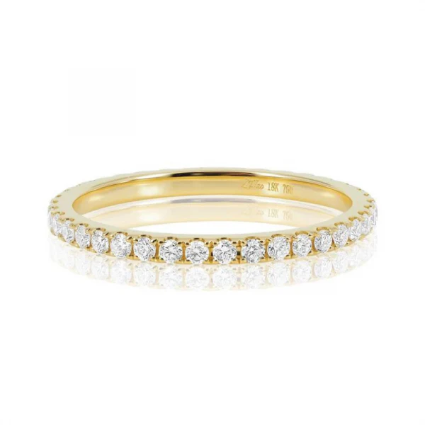 Bague Éternité en Diamant Rond de 0,80 Carat - GemoneDiamonds