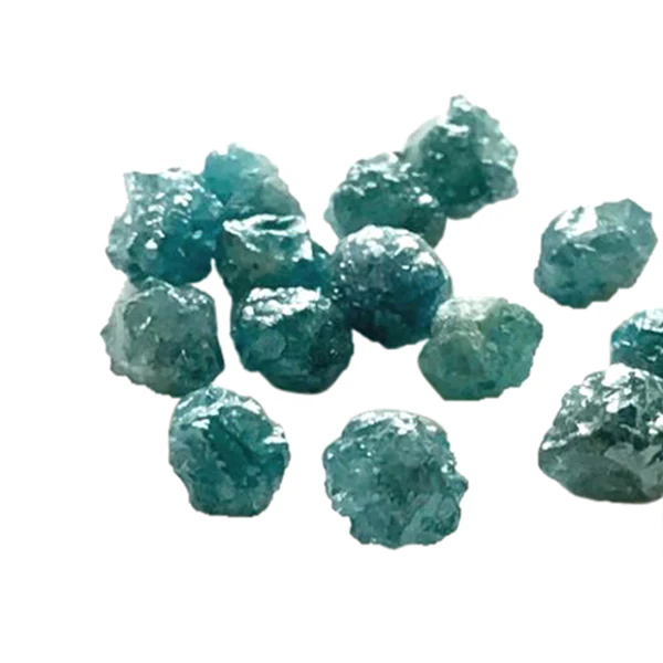Natural 3 Carat Blue Color Uncut Diamond Faceted Beads — Jewelry Beads