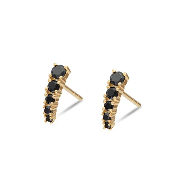 Boucles d'oreilles en diamant noir de 0,55 carat - GemoneDiamonds — Boucles D'oreilles