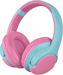 ZIHNIC Kids Bluetooth Headphones Over Ear Pink — Wireless Earbuds