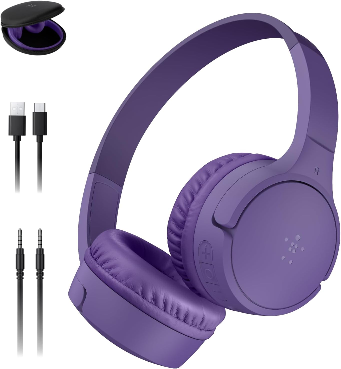 Belkin SoundForm Mini Kids Wireless Headphones Purple — Wireless Earbuds