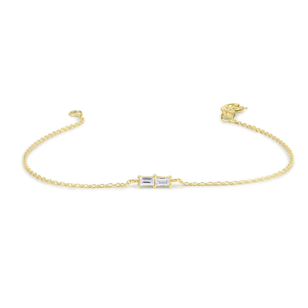 Bracelet en diamant taille baguette de 0,14 ct - GemoneDiamonds — Bracelet Femme