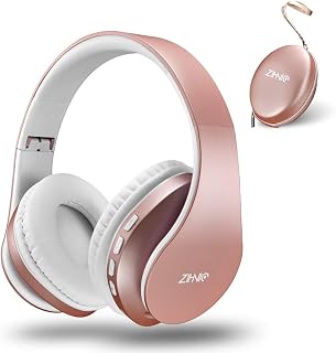 Zihnic Bluetooth Over-Ear Headphones, Foldable Wireless — Wireless Earbuds