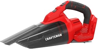 car vacuum: CRAFTSMAN V20 Cordless Hand Vacuum, 45 CFM, 2 Stage Filtration System with Filter, Bare Tool…