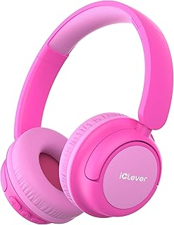 iClever BTH22 Kids Bluetooth Headphones 60H Pink — Wireless Earbuds