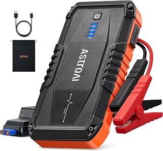 AstroAI Booster Pack Jump Starter, Car Battery Booster Jump Starter for Up to 6.0L Gas or 3.0L Diesel Engine, with 3 Modes Flashlight, Jumper Cable for 12V Motorcycle Car and SUV, S8 1500A Dark Gray